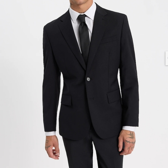 Express Other - Express Men’s Black Extra Slim Fit Wool-Blend Modern Tech Suit Jacket Formal 38S
